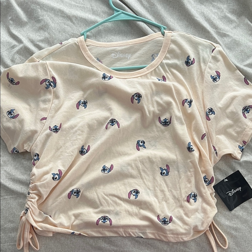 Disney Light Pink Stitch Patterned Tee